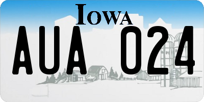 IA license plate AUA024