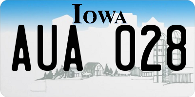 IA license plate AUA028