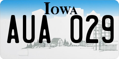 IA license plate AUA029