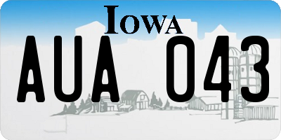 IA license plate AUA043