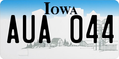 IA license plate AUA044