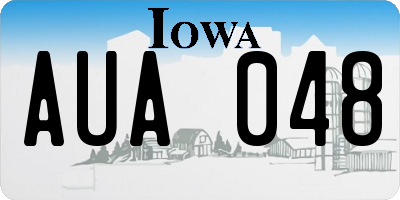 IA license plate AUA048