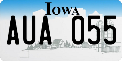 IA license plate AUA055
