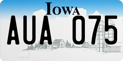IA license plate AUA075