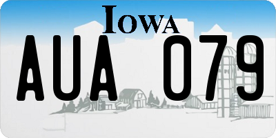 IA license plate AUA079