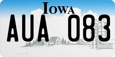 IA license plate AUA083