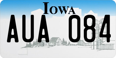 IA license plate AUA084