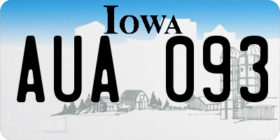 IA license plate AUA093
