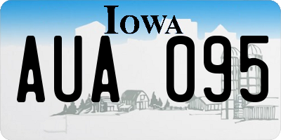 IA license plate AUA095