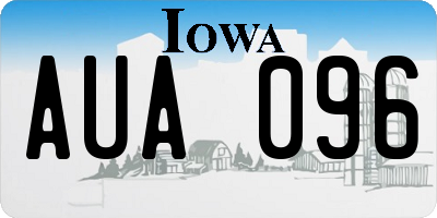 IA license plate AUA096