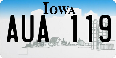 IA license plate AUA119