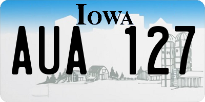 IA license plate AUA127