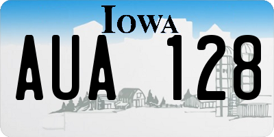 IA license plate AUA128