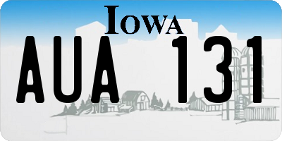 IA license plate AUA131