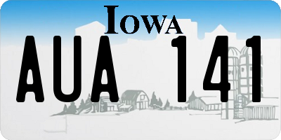 IA license plate AUA141