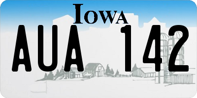 IA license plate AUA142