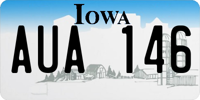 IA license plate AUA146