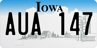 IA license plate AUA147