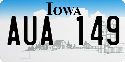IA license plate AUA149