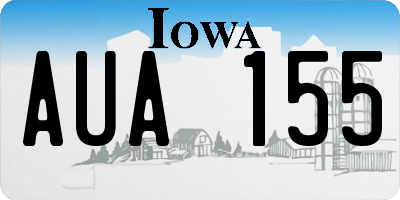 IA license plate AUA155