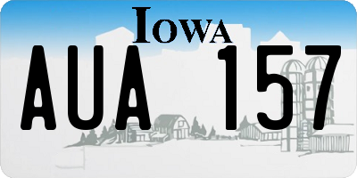 IA license plate AUA157