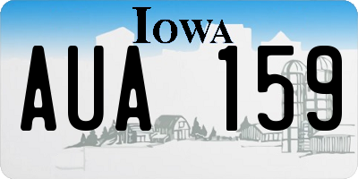 IA license plate AUA159