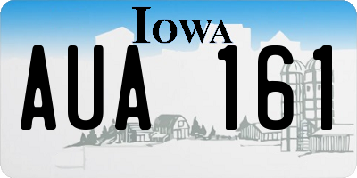IA license plate AUA161