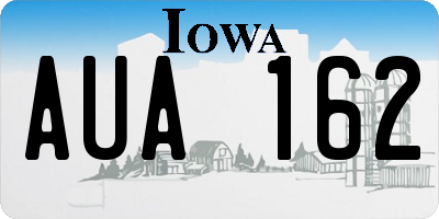 IA license plate AUA162