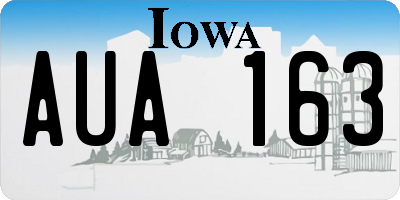 IA license plate AUA163