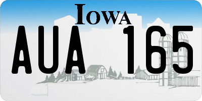 IA license plate AUA165