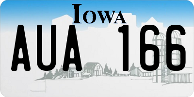 IA license plate AUA166