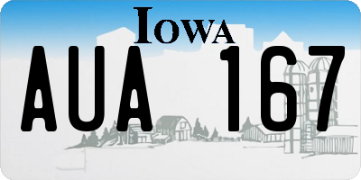 IA license plate AUA167