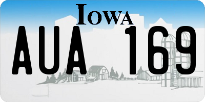 IA license plate AUA169
