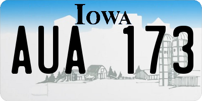 IA license plate AUA173