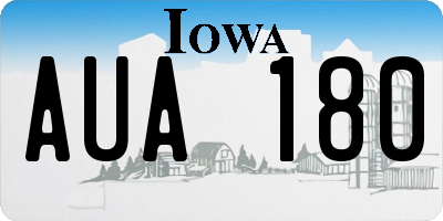 IA license plate AUA180