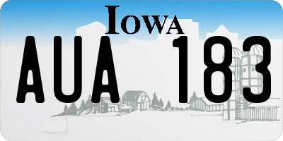 IA license plate AUA183