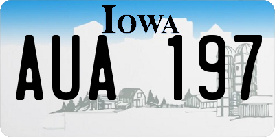 IA license plate AUA197