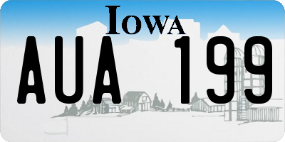 IA license plate AUA199