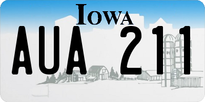 IA license plate AUA211