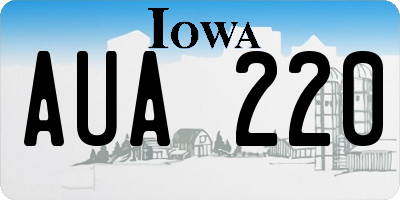 IA license plate AUA220