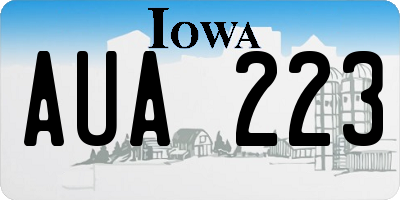 IA license plate AUA223