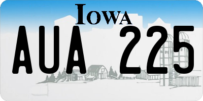 IA license plate AUA225