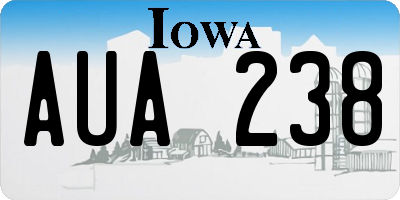 IA license plate AUA238