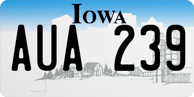 IA license plate AUA239