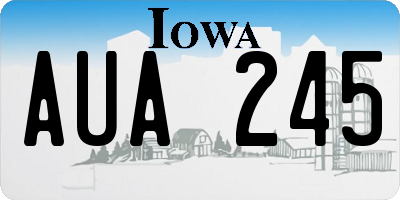 IA license plate AUA245