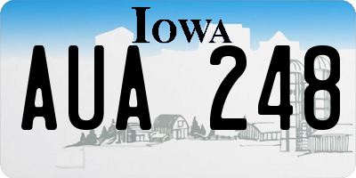 IA license plate AUA248