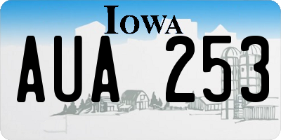 IA license plate AUA253