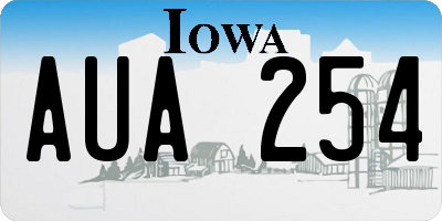 IA license plate AUA254