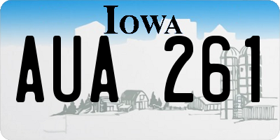 IA license plate AUA261