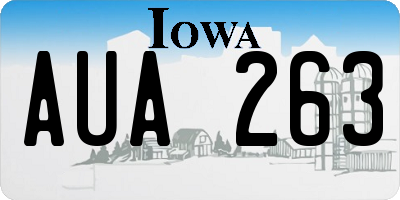 IA license plate AUA263